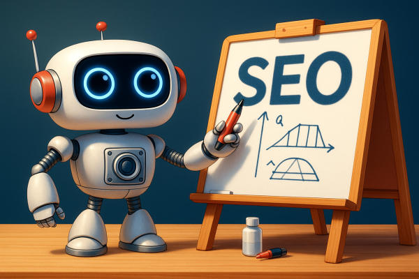 هوش مصنوعی در حال آموزش seo